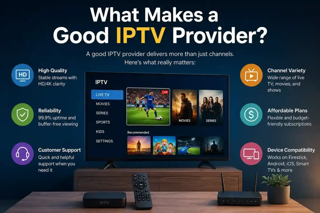 Reliable IPTV provider with stable streaming and multiple device compatibility